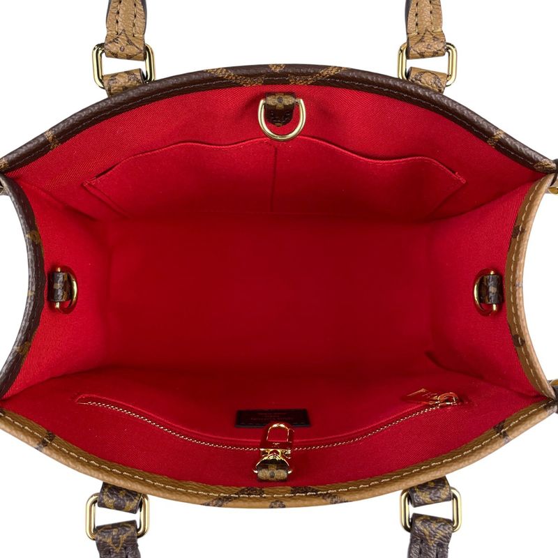 Louis Vuitton on the Go PM 2-Way Shoulder Bag Monogram Reverse Brown