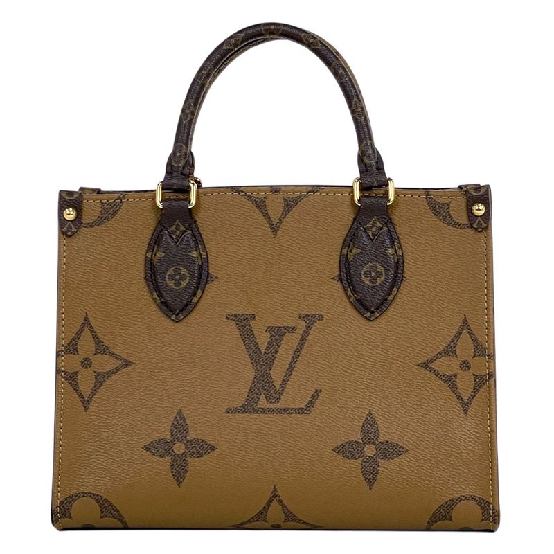 Louis Vuitton on the Go PM 2-Way Shoulder Bag Monogram Reverse Brown