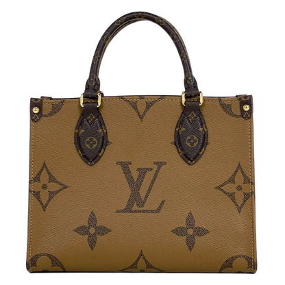 Louis Vuitton on the Go PM 2-Way Shoulder Bag Monogram Reverse Brown