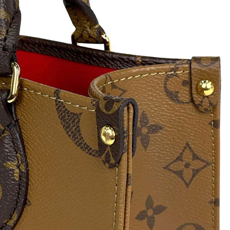 Louis Vuitton on the Go PM 2-Way Shoulder Bag Monogram Reverse Brown