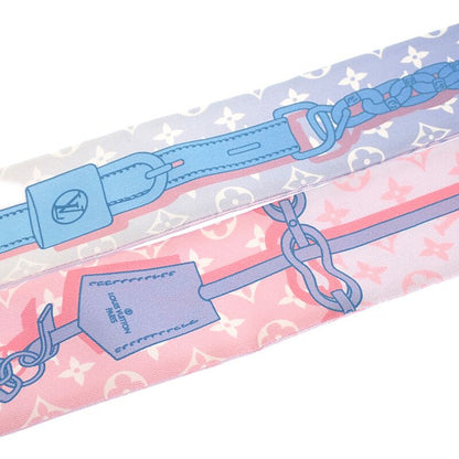 Louis Vuitton Bandeau BB Rising Confidential Scarf Silk Pink Blue Monogram
