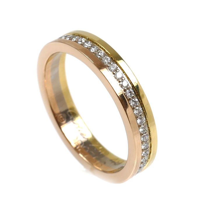 Cartier 18k Yellow Gold PG WG Vendome Ring Diamond 49