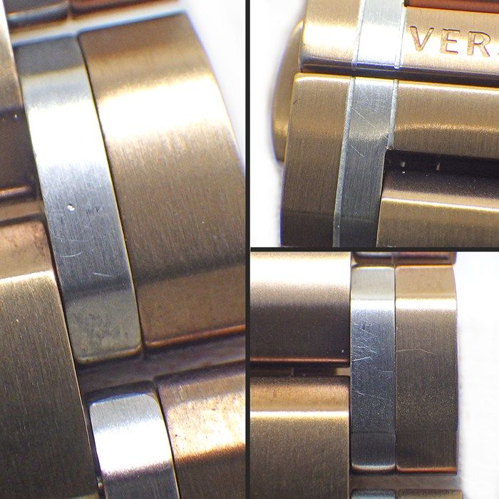 Versace Watch Pro Date Small Second Dual Time Display Sunray Silver Dial SS