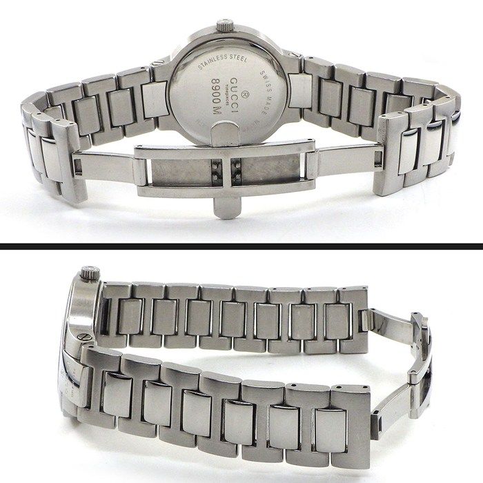 Gucci Watch Sunray Gray Dial Date SS Quartz Analog