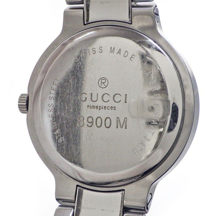 Gucci Watch Sunray Gray Dial Date SS Quartz Analog