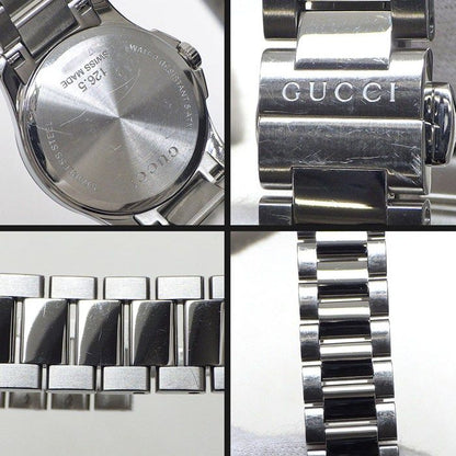 Gucci Watch Timeless 126.5 Brown Dial Date SS Quartz Analog