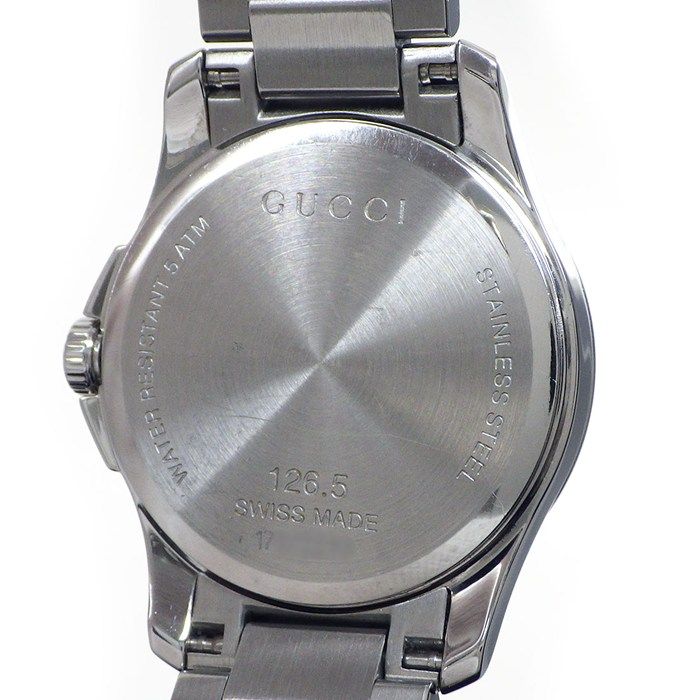 Gucci Watch Timeless 126.5 Brown Dial Date SS Quartz Analog