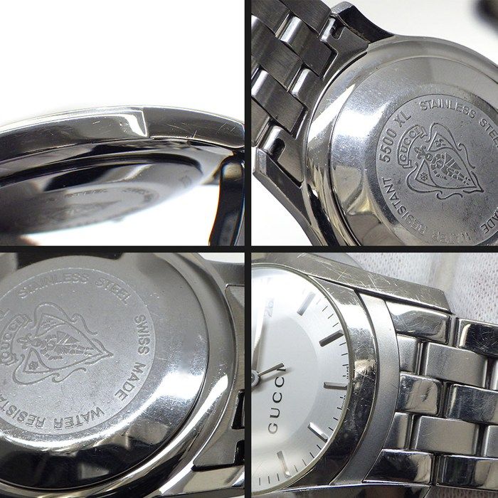 Gucci Watch Class Silver Dial Date SS Quartz Analog