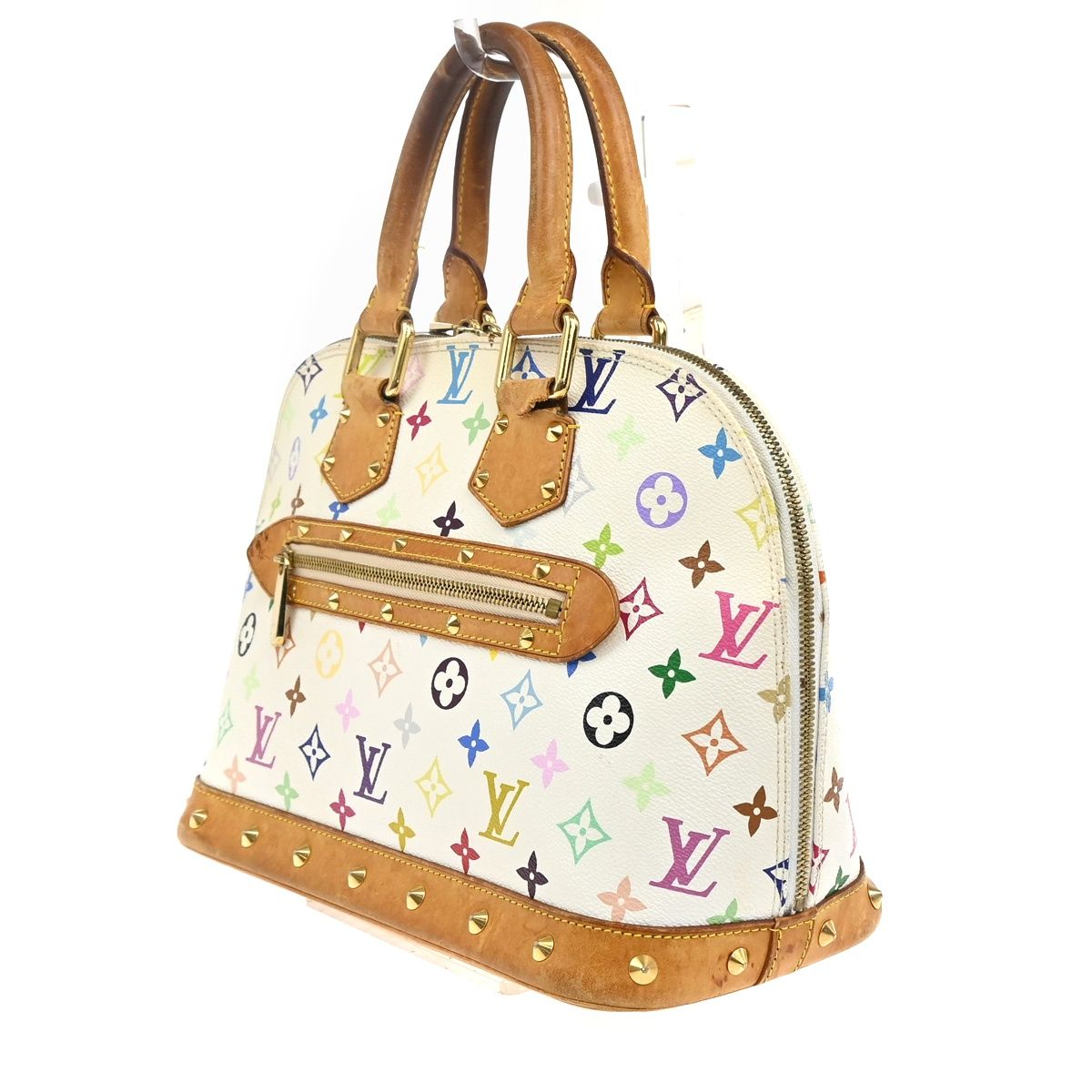 Louis Vuitton Alma Handbag Monogram Multicolor White