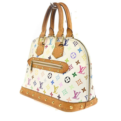 Louis Vuitton Alma Handbag Monogram Multicolor White