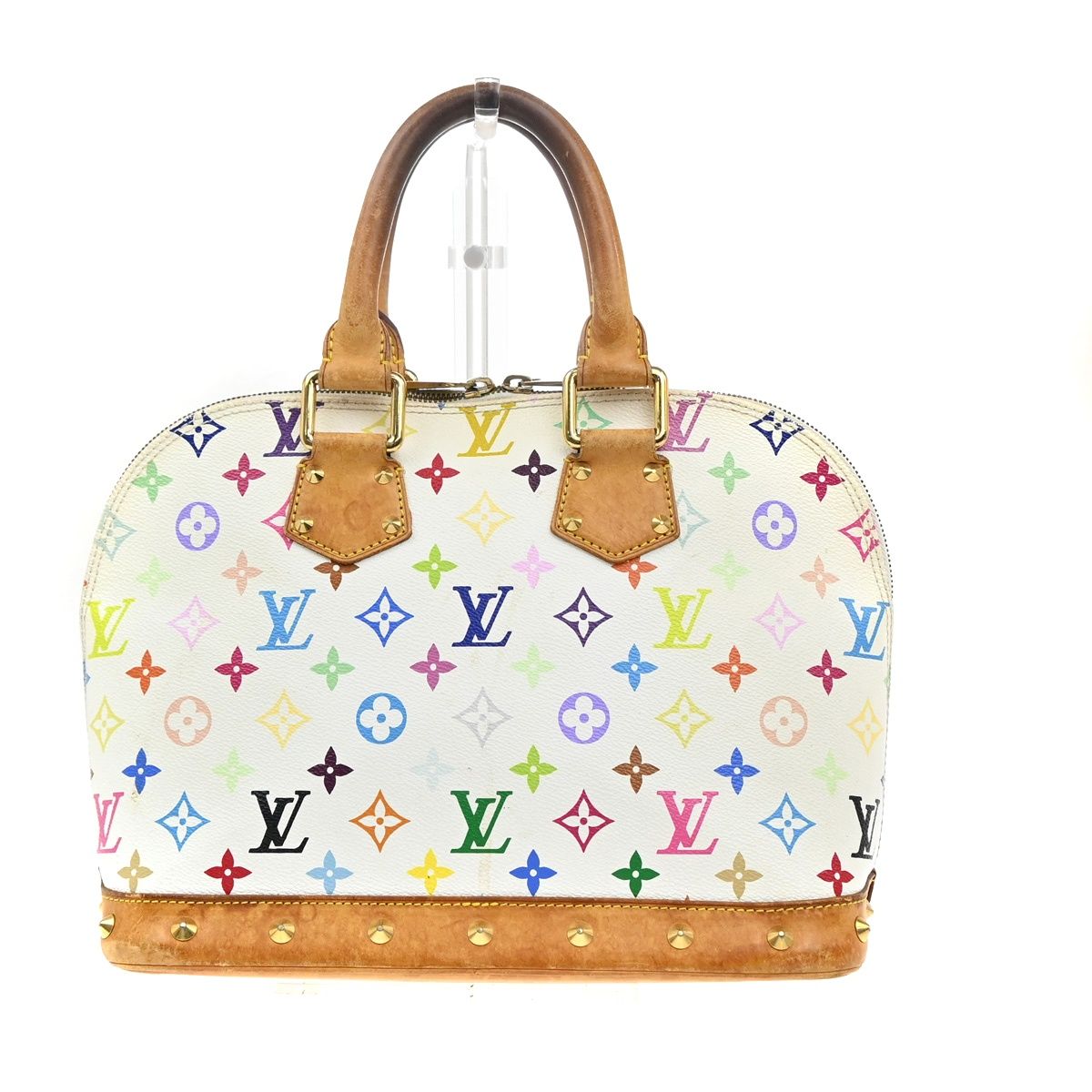 Louis Vuitton Alma Handbag Monogram Multicolor White