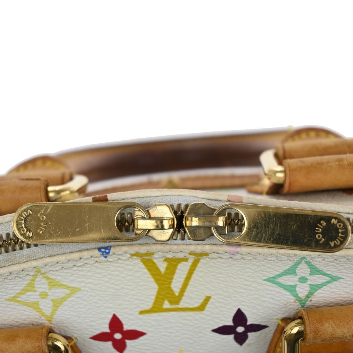 Louis Vuitton Alma Handbag Monogram Multicolor White