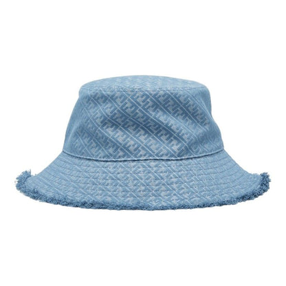 Fendi Zucca Bucket Hat M Blue Cotton Polyester