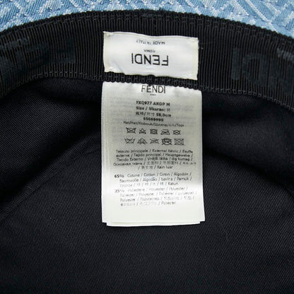 Fendi Zucca Bucket Hat M Blue Cotton Polyester