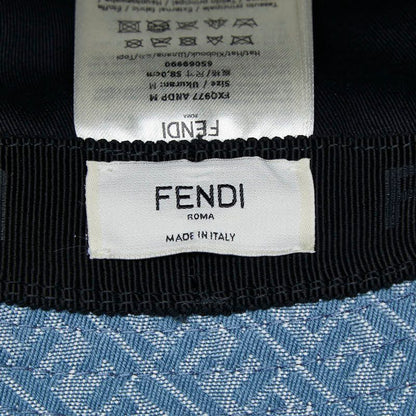 Fendi Zucca Bucket Hat M Blue Cotton Polyester