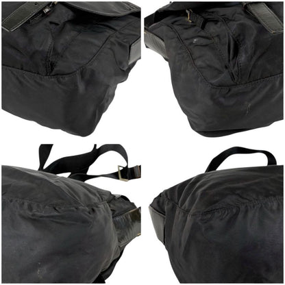 Prada Triangle Logo Cross Black Nero Tessuto Shoulder Bag