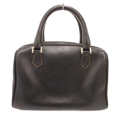 Celine Old Mini Boston Bag Macadam Embossed Leather Black