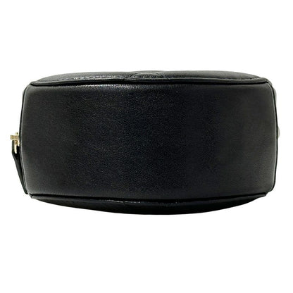 Chanel 19 Shoulder Bag Lambskin Black Gold Silver Micro Chain Crossbody Round
