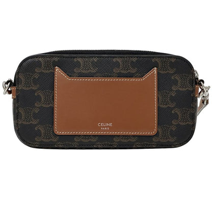 Celine Triomphe Shoulder Bag Horizontal Pouch Brown
