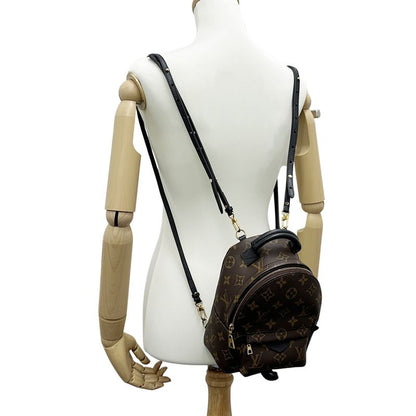 Louis Vuitton Monogram Backpack Palm Spring Mini Brown Black Compact