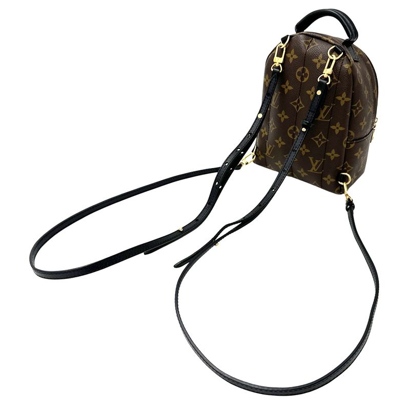 Louis Vuitton Monogram Backpack Palm Spring Mini Brown Black Compact