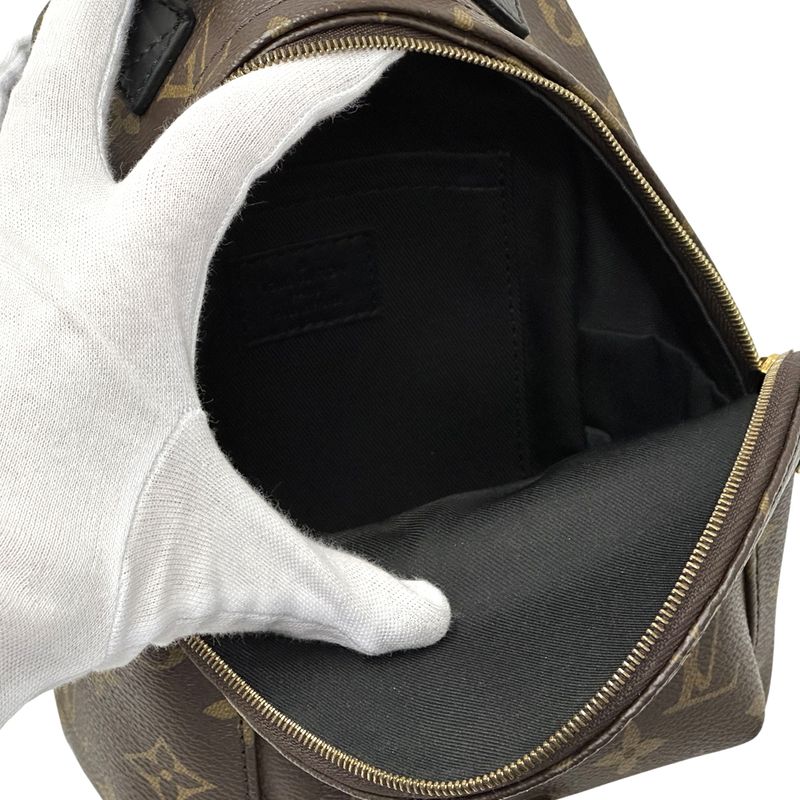 Louis Vuitton Monogram Backpack Palm Spring Mini Brown Black Compact