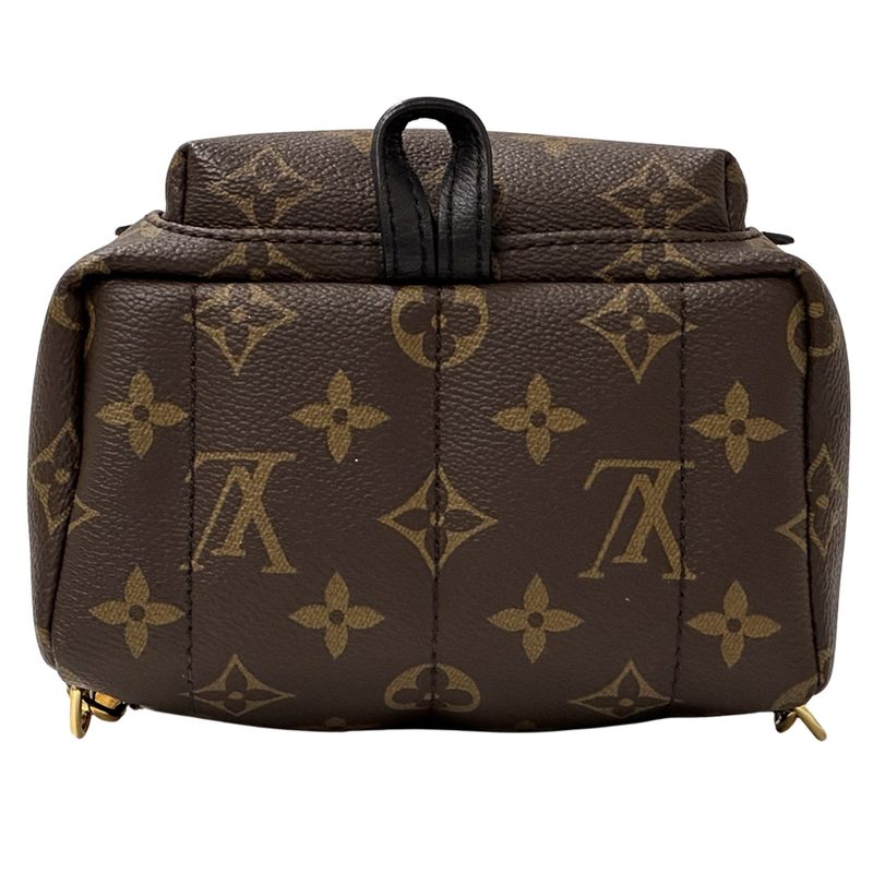 Louis Vuitton Monogram Backpack Palm Spring Mini Brown Black Compact