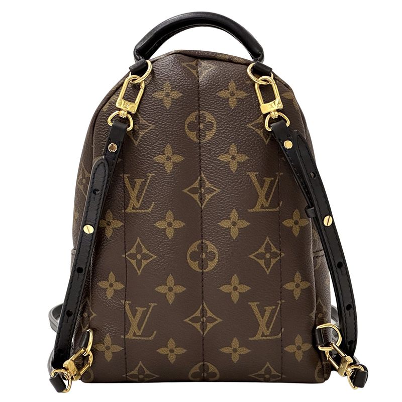 Louis Vuitton Monogram Backpack Palm Spring Mini Brown Black Compact