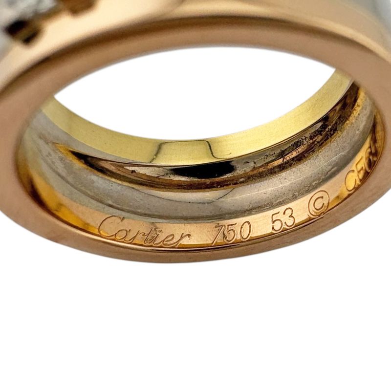 Cartier Trinity Wedding Ring 18k Yellow Gold Diamond