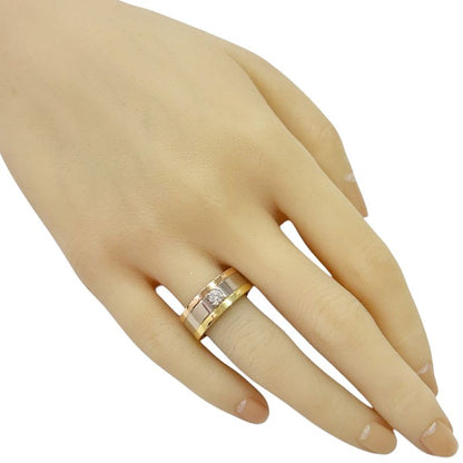 Cartier Trinity Wedding Ring 18k Yellow Gold Diamond