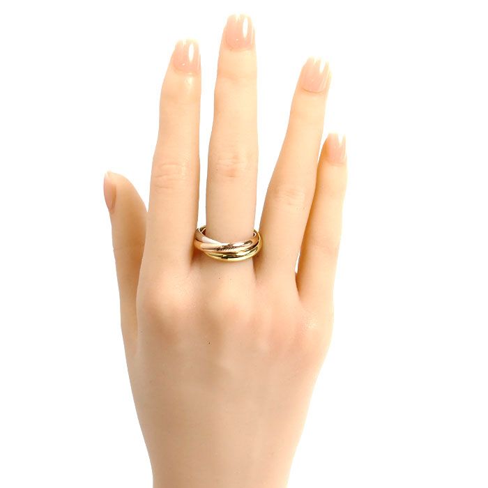 Cartier 18k Pink Gold 18k Yellow 18k White Trinity Classic Ring