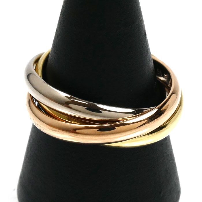 Cartier 18k Pink Gold 18k Yellow 18k White Trinity Classic Ring