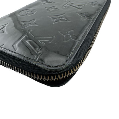 Louis Vuitton Round Zip Wallet Vernis Black