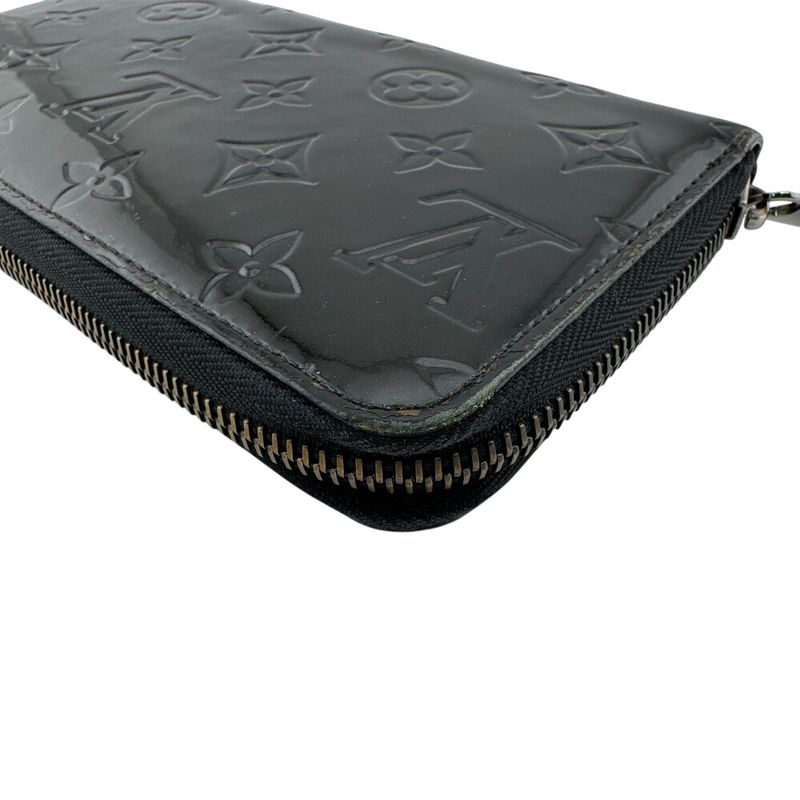 Louis Vuitton Round Zip Wallet Vernis Black