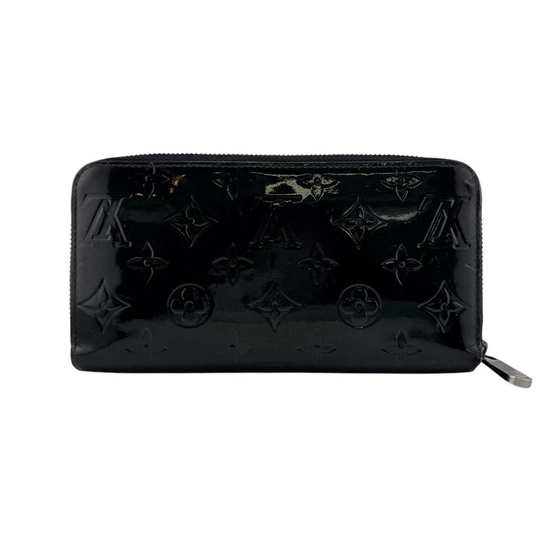 Louis Vuitton Round Zip Wallet Vernis Black