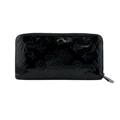 Louis Vuitton Round Zip Wallet Vernis Black