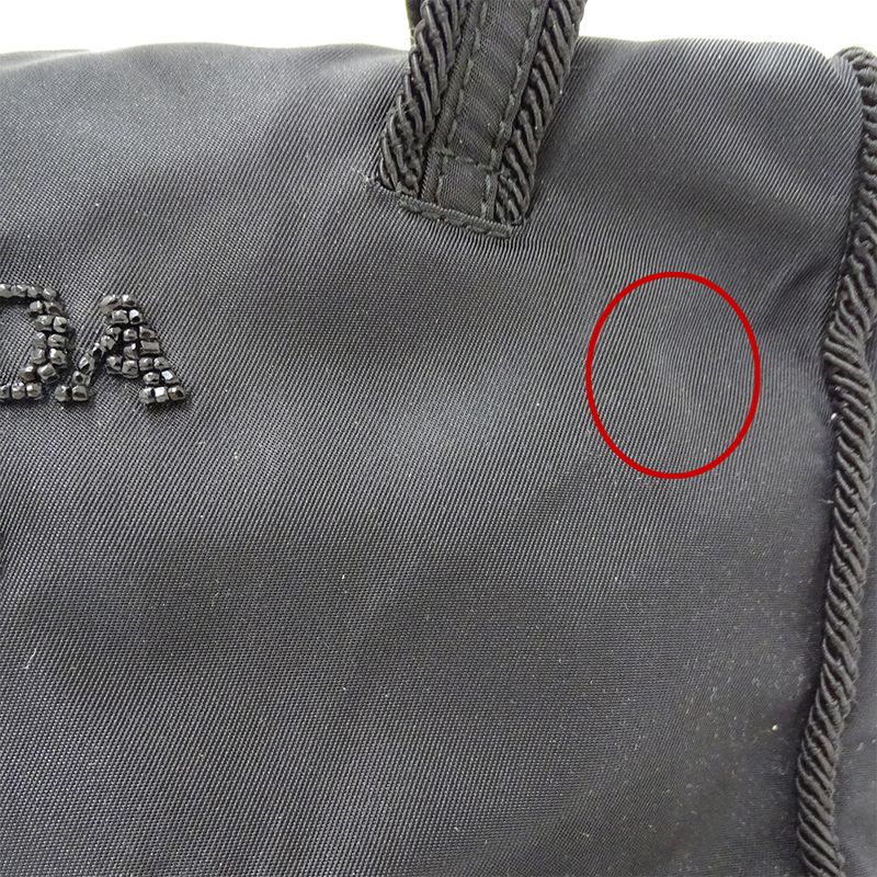 Prada Bag Handbag Tessuto Nylon Beads Black Going Out Adult Simple