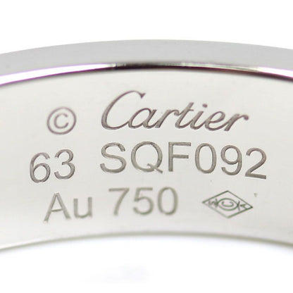 Cartier 18k White Gold Love Ring Half Diamond . 63