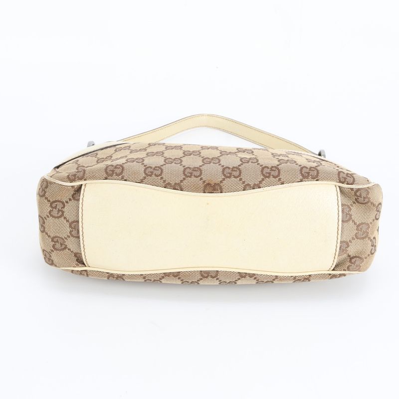 Gucci GG Canvas Leather Shoulder Bag Tote Hand Rem
