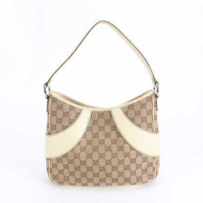 Gucci GG Canvas Leather Shoulder Bag Tote Hand Rem