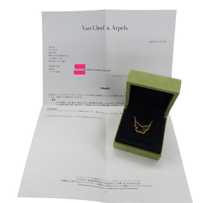 Van Cleef & Arpels Necklace Lucky Alhambra Papillon Taiga Eye Yellow Gold