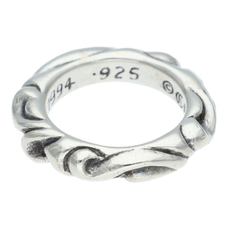 Chrome Hearts Scrl Band Scroll Silver Ring