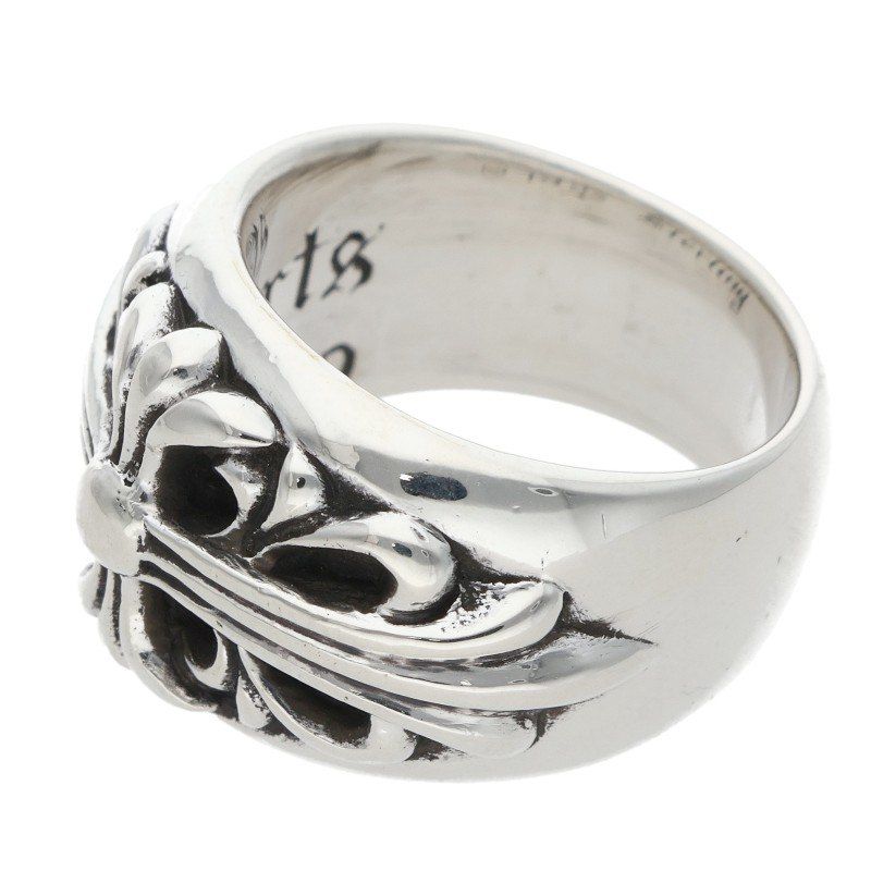 Chrome Hearts Flrl Crs Floral Cross Silver Ring