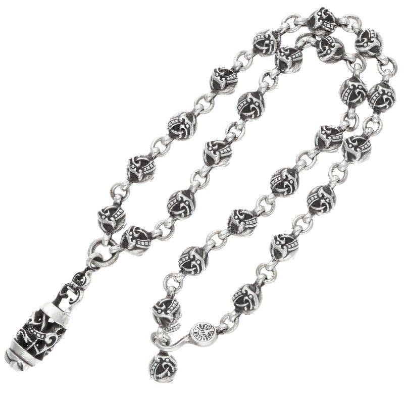 Chrome Hearts 1 Celticbl Chn Celtic Ball Chain Silver Necklace