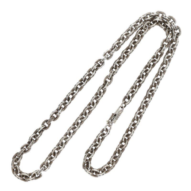 Chrome Hearts Paper Chain 18 Silver Necklace