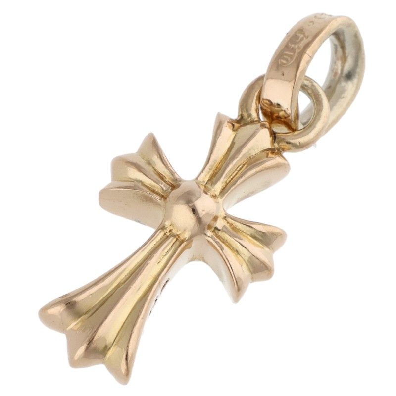 Chrome Hearts 22k Crs Bbyfat 22k Baby Fat Charm Gold Necklace Top