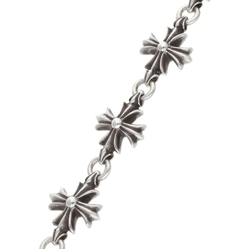 Chrome Hearts CO CH Plus Cutout Silver Bracelet