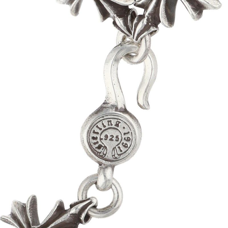Chrome Hearts CO CH Plus Cutout Silver Bracelet