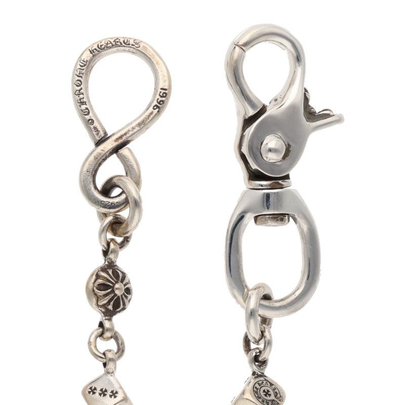 Chrome Hearts Dice Ball Long 1 Clip Cross Silver Wallet Chain