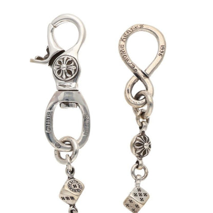 Chrome Hearts Dice Ball Long 1 Clip Cross Silver Wallet Chain